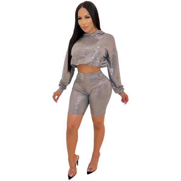 glitter party two piece set women suits long sleeve crop and shorts bodycon beachwear bandage jumpsuit women's pants, White
glitter party two piece set women suits long sleeve crop and shorts bodycon beachwear bandage jumpsuit women's pants, White