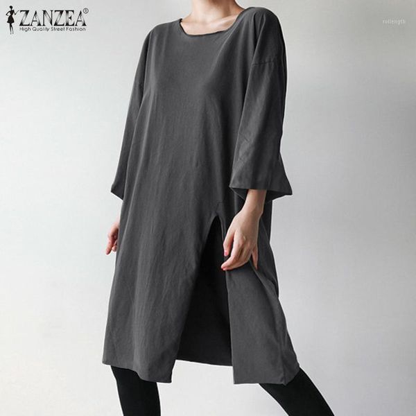 zanzea women spring 3/4 sleeve split hem shirt casual loose blouse female solid tunic fashion long blusas chemise oversized1, White
zanzea women spring 3/4 sleeve split hem shirt casual loose blouse female solid tunic fashion long blusas chemise oversized1, White