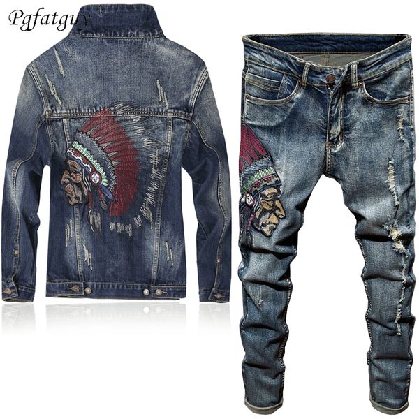 autumn winter new fashion embroidered indian jeans sets men's stretch jeans + slim casual denim jacket vintage two pieces sets 201202, Gray
autumn winter new fashion embroidered indian jeans sets men's stretch jeans + slim casual denim jacket vintage two pieces sets 201202, Gray