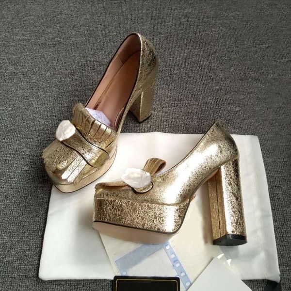 designer cowhide fashion dress shoes thick-heeled women's gold high heels spring and autumn metal buckle fringed women's high-heel, Black
designer cowhide fashion dress shoes thick-heeled women's gold high heels spring and autumn metal buckle fringed women's high-heel, Black