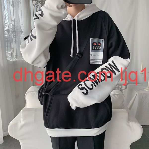 spring and autumn hooded sweater men's long sleeve fashion brand hip hop korean trend student loose top, Black
spring and autumn hooded sweater men's long sleeve fashion brand hip hop korean trend student loose top, Black