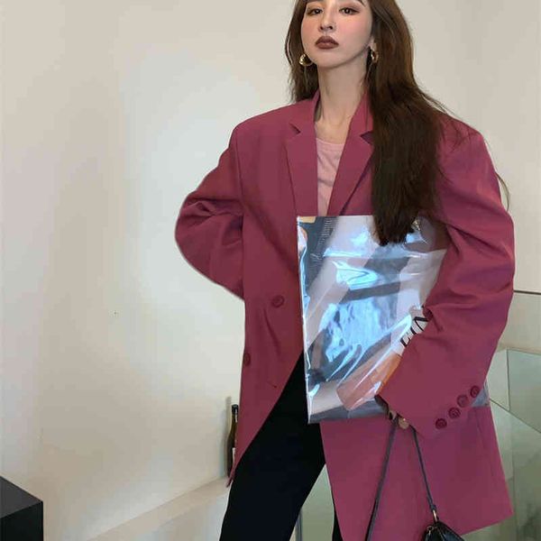 women's jackets casual oversize suit jacket women long sleeve double breasted korean style office lady cardigans femme elegant loose co, Black;brown
women's jackets casual oversize suit jacket women long sleeve double breasted korean style office lady cardigans femme elegant loose co, Black;brown