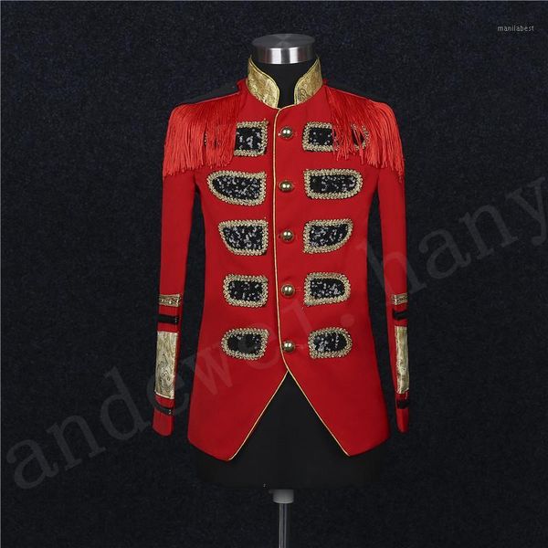 new men's mid-length red suit rock male singer performance costume personalized men's stage singer suit jacket1, White;black
new men's mid-length red suit rock male singer performance costume personalized men's stage singer suit jacket1, White;black