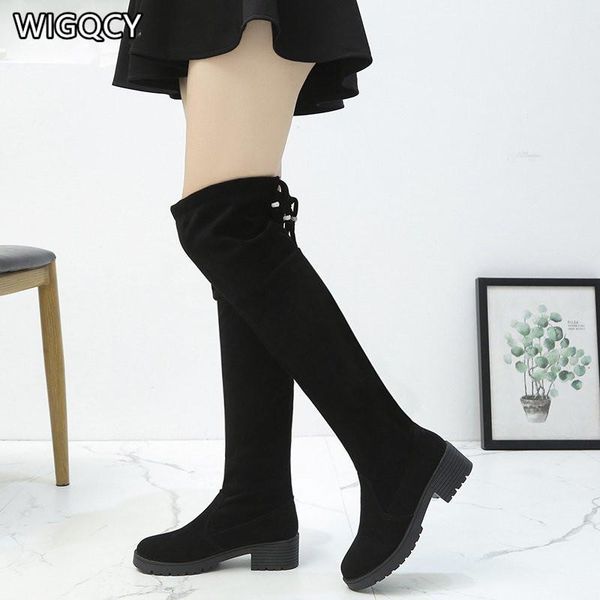2020 winter new women's fashion lace-up high boots comfortable plus velvet women' thick heel over the knee boots large size w464, Black
2020 winter new women's fashion lace-up high boots comfortable plus velvet women' thick heel over the knee boots large size w464, Black