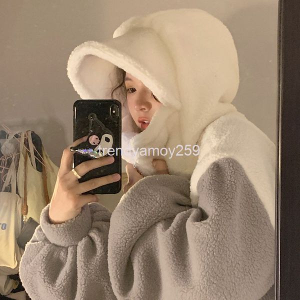 women's hoodies & sweatshirts lamb wool coat women's autumn winter loose ins lazy wind plush thickened design vintage bomber, Black
women's hoodies & sweatshirts lamb wool coat women's autumn winter loose ins lazy wind plush thickened design vintage bomber, Black