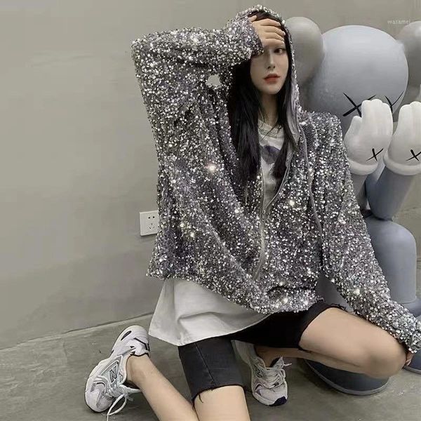 2021 jacket coat 2021 fashion loose real sfor women sequins hooded 2 color1, Black;brown
2021 jacket coat 2021 fashion loose real sfor women sequins hooded 2 color1, Black;brown