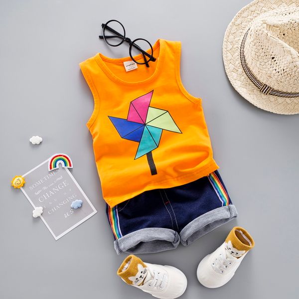 baby summer set cotton vest two-piece 2019 new boy girl clothing color cartoon windmill sleeveless shirt kids clothes c1016, White
baby summer set cotton vest two-piece 2019 new boy girl clothing color cartoon windmill sleeveless shirt kids clothes c1016, White