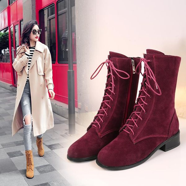 boots spring autumn women ankle suede leather short booties lace up with fur shoes 2021 arrivals size 34-46, Black
boots spring autumn women ankle suede leather short booties lace up with fur shoes 2021 arrivals size 34-46, Black