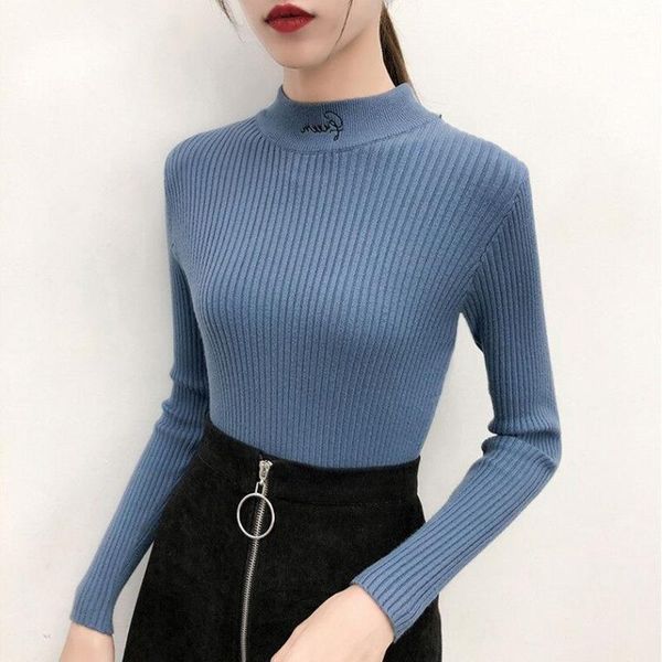 turtleneck full sleeve letter embroidery sweater autumn winter sweater women new slim female temperament commute sweaters1, White;black
turtleneck full sleeve letter embroidery sweater autumn winter sweater women new slim female temperament commute sweaters1, White;black