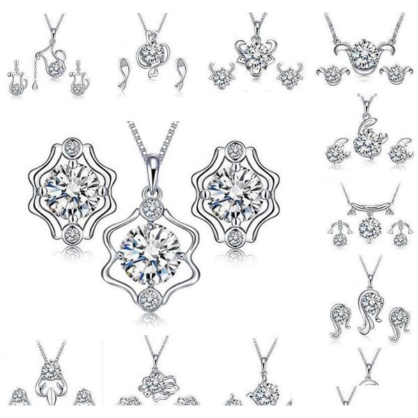 silver jewelry sets necklace earrings selling crystal earrings pendant necklaces set for women gift fashion jewelry shipping tyd05
silver jewelry sets necklace earrings selling crystal earrings pendant necklaces set for women gift fashion jewelry shipping tyd05