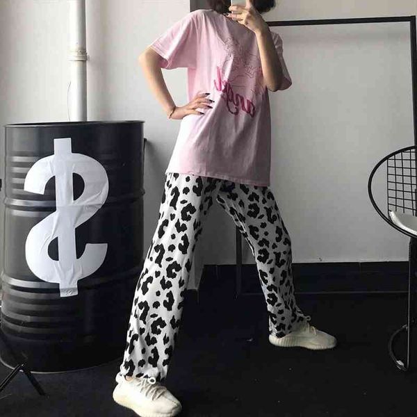 women pants autumn cow high waist straight pants casual for women pantalones de mujer, Black;white
women pants autumn cow high waist straight pants casual for women pantalones de mujer, Black;white