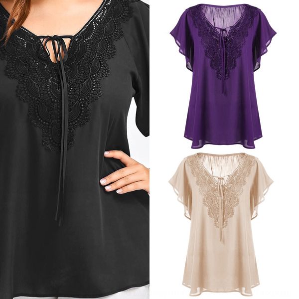 large size women's v-neck lace stitching horn short-sleeved for women large size women's v-neck lace stitching horn t-shirt short, White
large size women's v-neck lace stitching horn short-sleeved for women large size women's v-neck lace stitching horn t-shirt short, White