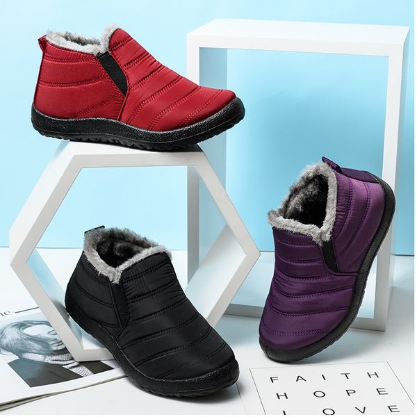 women boots ultralight winter shoes women ankle botas mujer waterpoor snow boots female slip on flat casual shoes plush footwear 201021, Black
women boots ultralight winter shoes women ankle botas mujer waterpoor snow boots female slip on flat casual shoes plush footwear 201021, Black