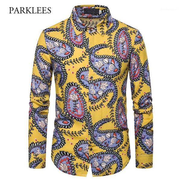 retro paisley floral printed mens shirts 2019 autumn brand new long sleeve shirt men fashion nightclub slim fit chemise homme1, White;black
retro paisley floral printed mens shirts 2019 autumn brand new long sleeve shirt men fashion nightclub slim fit chemise homme1, White;black