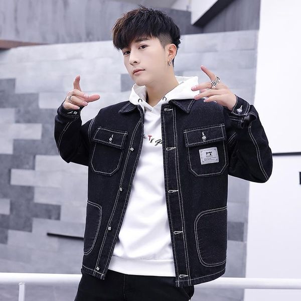 spring autumn denim jacket men jeans jacket men slim streetwear denim hip hop bomber outwear1, Black;brown
spring autumn denim jacket men jeans jacket men slim streetwear denim hip hop bomber outwear1, Black;brown