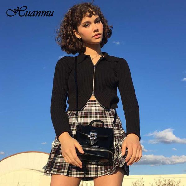 casual sweater crop lapel black double way zipper short coat women pure color ribbed knitted stretch slim small jackets, Black;brown
casual sweater crop lapel black double way zipper short coat women pure color ribbed knitted stretch slim small jackets, Black;brown