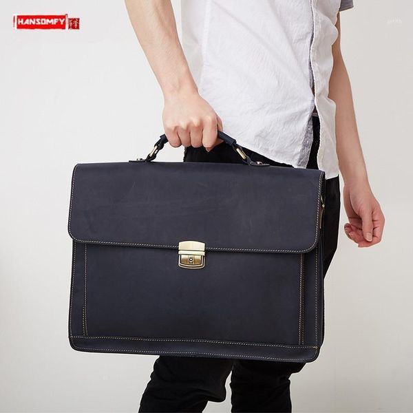 genuine leather men's handbags men portable briefcase 15.6-inch computer bag male travel bags retro business crazy horse leather1
genuine leather men's handbags men portable briefcase 15.6-inch computer bag male travel bags retro business crazy horse leather1