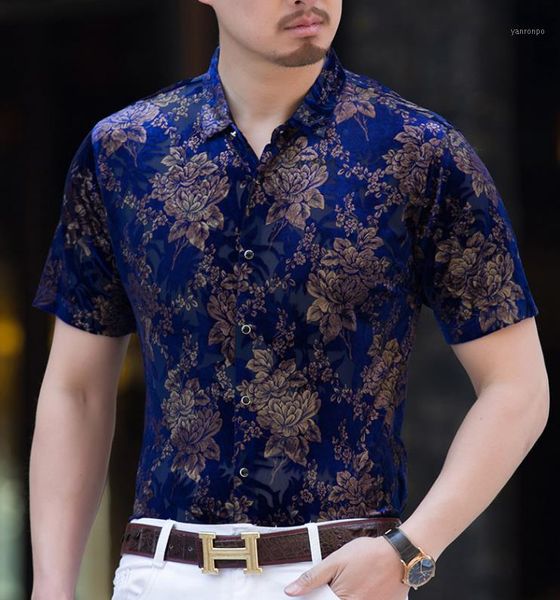 2020 summer cool see through silk shirts men's blue short sleeve business casual floral transparent dress shirt thin soft shirt1, White;black
2020 summer cool see through silk shirts men's blue short sleeve business casual floral transparent dress shirt thin soft shirt1, White;black