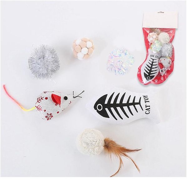 6pcs christmas cat toy ball plush feather fake fish mouse ball throwing toy funny interactive plush toy feather qylpqf
6pcs christmas cat toy ball plush feather fake fish mouse ball throwing toy funny interactive plush toy feather qylpqf