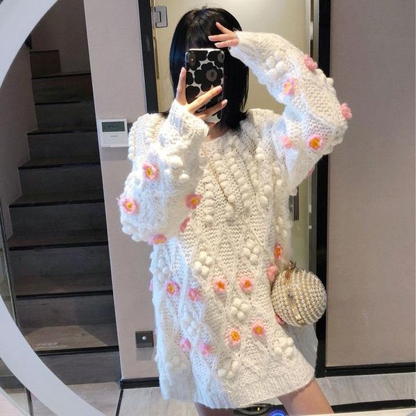 casual dresses flower embroidery white sweet thick thread pullover sweater women loose and lazy winter outer wear korean version 2021 dress, Black;gray
casual dresses flower embroidery white sweet thick thread pullover sweater women loose and lazy winter outer wear korean version 2021 dress, Black;gray