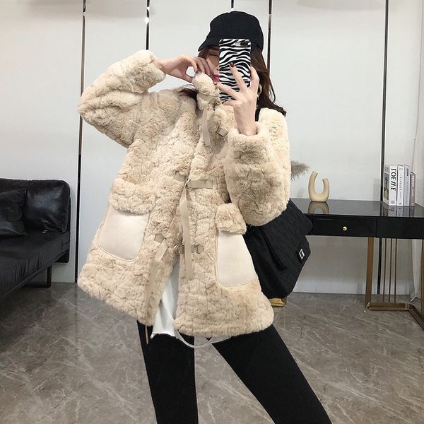 2021 Women Retro-chic Bubble Rex Fashion Rabbit Female Skin Jacket Autumn New Thick Winter Mid-length Oversized Coat 72NF, Black
2021 Women Retro-chic Bubble Rex Fashion Rabbit Female Skin Jacket Autumn New Thick Winter Mid-length Oversized Coat 72NF, Black