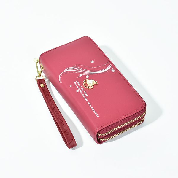 factory direct wallet female simple purse women long wrist double zipper large capacity mobile phone bag new pearl student
factory direct wallet female simple purse women long wrist double zipper large capacity mobile phone bag new pearl student
