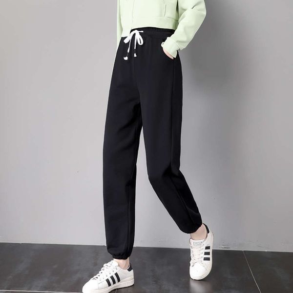 2020 sportswear women's large loose spring and autumn corset harem korean leisure pants a73, Black;white
2020 sportswear women's large loose spring and autumn corset harem korean leisure pants a73, Black;white