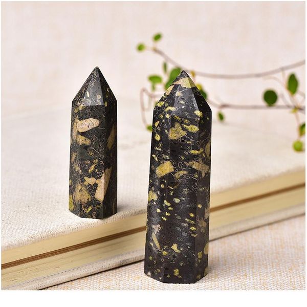 1pc natural crystal point fireworks stone healing stone tower quartz wand beautiful ornament for home decor energy pyra qylozs, Black
1pc natural crystal point fireworks stone healing stone tower quartz wand beautiful ornament for home decor energy pyra qylozs, Black