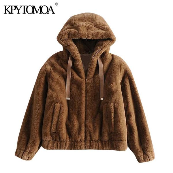 kpytomoa women 2021 fashion thick warm faux fur teddy jacket coat vintage long sleeve hooded zip-up female outerwear chic, Black
kpytomoa women 2021 fashion thick warm faux fur teddy jacket coat vintage long sleeve hooded zip-up female outerwear chic, Black
