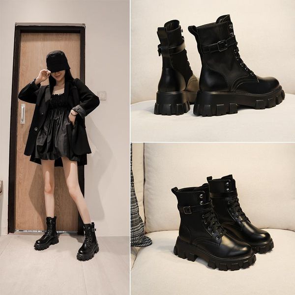 boots real leather british style shoes women platform fashion brand ladies footware ankle female botas mujer, Black
boots real leather british style shoes women platform fashion brand ladies footware ankle female botas mujer, Black