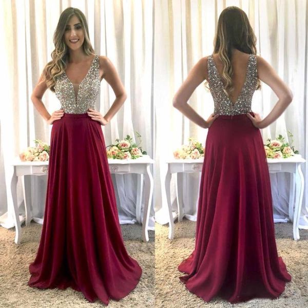 vestidos de fiesta 2019 burgundy bling bling v neck prom dresses long open back beaded crystal formal evening gowns1, White;black
vestidos de fiesta 2019 burgundy bling bling v neck prom dresses long open back beaded crystal formal evening gowns1, White;black
