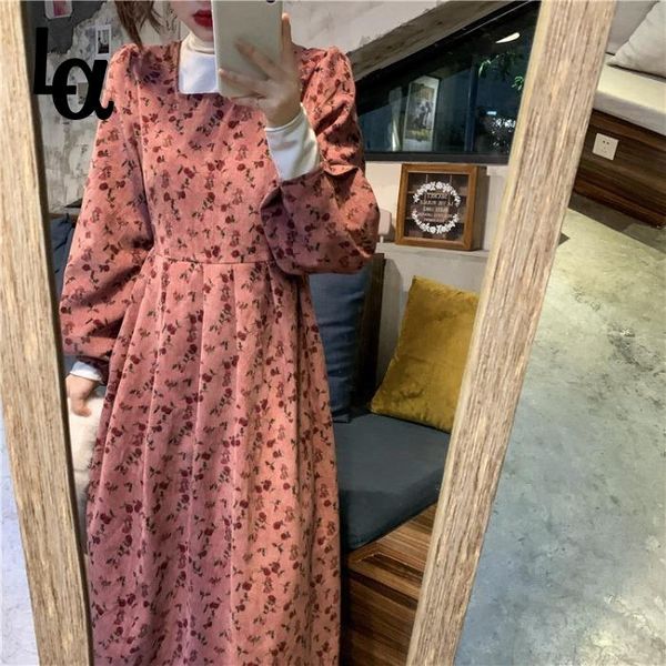 casual dresses luck a corduroy floral midi dress women puff long sleeve pleated robe vintage plus size spring korean harajuku fashion, Black;gray
casual dresses luck a corduroy floral midi dress women puff long sleeve pleated robe vintage plus size spring korean harajuku fashion, Black;gray