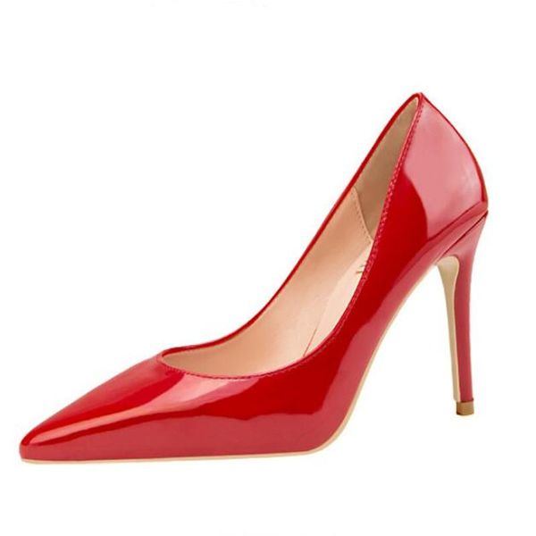 dress shoes 2021 stilettos womens high heels 10cm red purple patent leather pumps pointed toe wedding for woman, Black
dress shoes 2021 stilettos womens high heels 10cm red purple patent leather pumps pointed toe wedding for woman, Black
