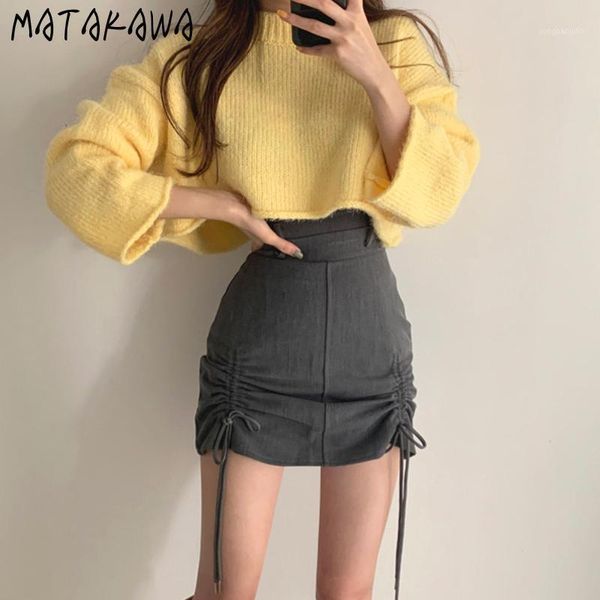 matakawa candy color round neck sweaters short knitted sweater winter clothes women long sleeve korean 1, White;black
matakawa candy color round neck sweaters short knitted sweater winter clothes women long sleeve korean 1, White;black
