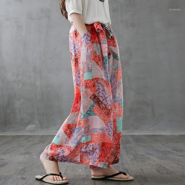 women's pants & capris qpfjqd summer autumn vintage elastic waist cotton linen lace up long print loose casual women wide leg trouser f, Black;white
women's pants & capris qpfjqd summer autumn vintage elastic waist cotton linen lace up long print loose casual women wide leg trouser f, Black;white