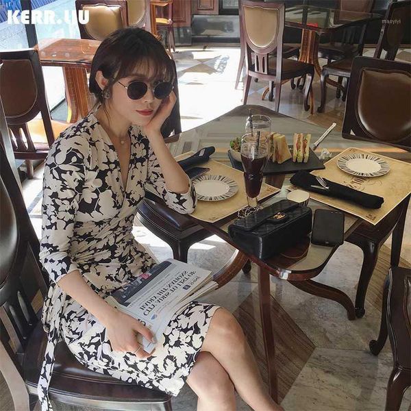 print flower long dress women girls cute dress with belt 2020 spring summer new, White;black
print flower long dress women girls cute dress with belt 2020 spring summer new, White;black