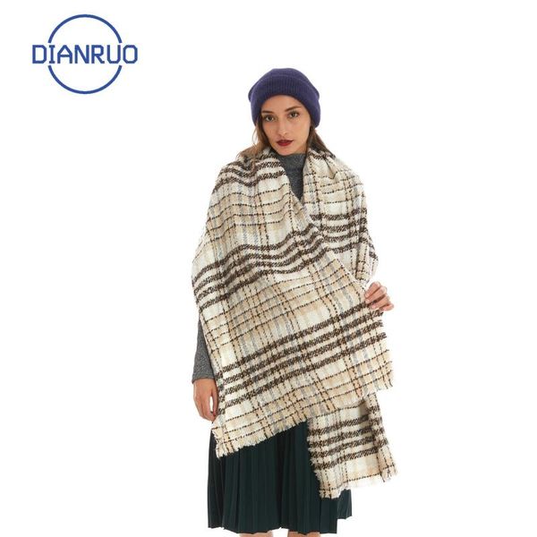 dianruo fashion winter cashmere scarf warm simple print plaid scarves lady large stripe shawl wraps women's long wraps r647, Blue;gray
dianruo fashion winter cashmere scarf warm simple print plaid scarves lady large stripe shawl wraps women's long wraps r647, Blue;gray