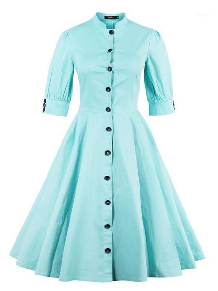 casual dresses vintage summer elegant office ladies travel beach women midi lantern sleeve button aline retro female fashion dress1, Black;gray
casual dresses vintage summer elegant office ladies travel beach women midi lantern sleeve button aline retro female fashion dress1, Black;gray