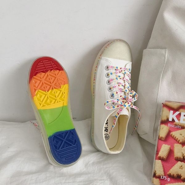 swyivy white shoes lady canvas vulcanize woman rainbow jelly bottom sneakers female casual shoes canvas sneakers for woman y200801, Black
swyivy white shoes lady canvas vulcanize woman rainbow jelly bottom sneakers female casual shoes canvas sneakers for woman y200801, Black