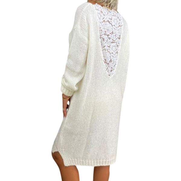 autumn women's dress knitted lace solid jumper v neck long sleeve casual knittwear white mini loose dress for women, Black;gray
autumn women's dress knitted lace solid jumper v neck long sleeve casual knittwear white mini loose dress for women, Black;gray