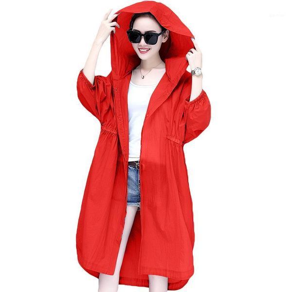 2018 summer uv protection women trench coat medium long hooded windbreaker beach holiday trench duster female coats yz6071, Tan;black
2018 summer uv protection women trench coat medium long hooded windbreaker beach holiday trench duster female coats yz6071, Tan;black