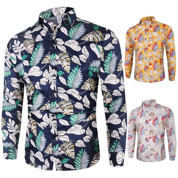 2020 new spring and autumn men's long-sleeved printed hawaiian shirt korean trend handsome young blue gray ing, White;black
2020 new spring and autumn men's long-sleeved printed hawaiian shirt korean trend handsome young blue gray ing, White;black