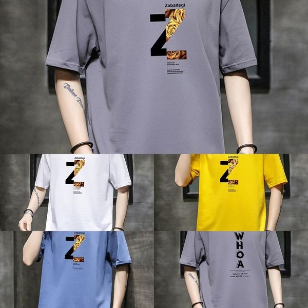 qz1w0 short sleeve men's t-shirt fashion t-shirt korean new casual loose printed pattern round neck 2020 handsome men's wear drjec, Blue
qz1w0 short sleeve men's t-shirt fashion t-shirt korean new casual loose printed pattern round neck 2020 handsome men's wear drjec, Blue