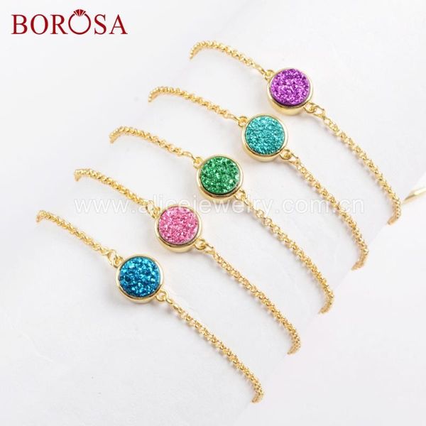 borosa оптовая druzy браслеты титана радуга агаты drusy круглый позолоченный 9" регулируемый подарок браслет для леди zg0368, Black
borosa оптовая druzy браслеты титана радуга агаты drusy круглый позолоченный 9" регулируемый подарок браслет для леди zg0368, Black
