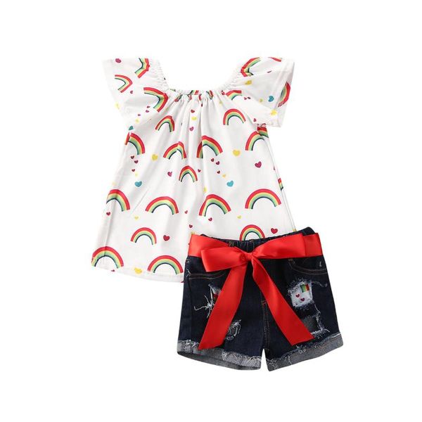 clothing sets kids girls fashion 2-piece outfit set sleeve print and denim shorts for toddler baby, White
clothing sets kids girls fashion 2-piece outfit set sleeve print and denim shorts for toddler baby, White