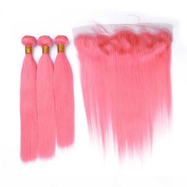 silky straight pure pink virgin brazilian human hair bundles with 13x4 full lace frontal closure light pink virgin hair weft extensions, Black
silky straight pure pink virgin brazilian human hair bundles with 13x4 full lace frontal closure light pink virgin hair weft extensions, Black