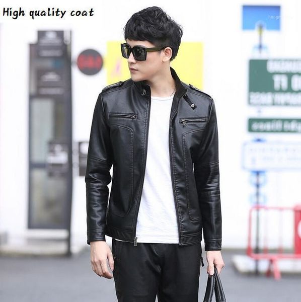 spring autumn brand black leather jacket men slim short stand collar jaqueta couro bomber jacket faux leather fur coat m-5xl1
spring autumn brand black leather jacket men slim short stand collar jaqueta couro bomber jacket faux leather fur coat m-5xl1