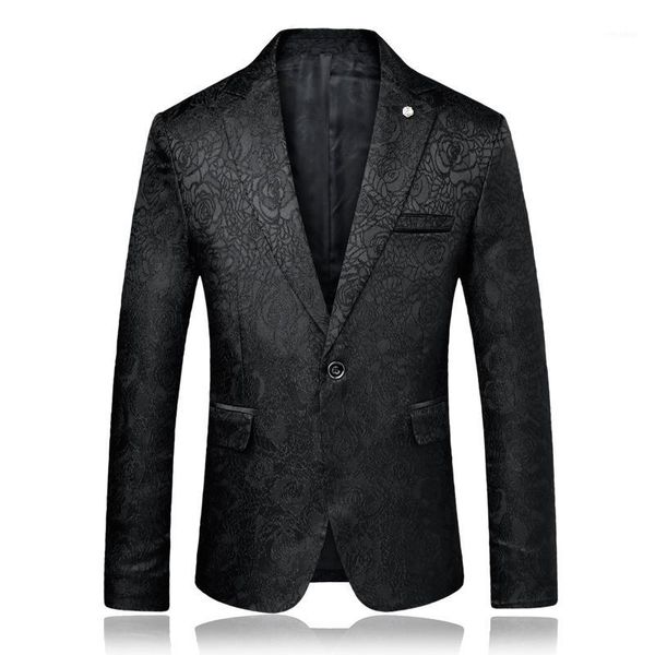 solid black blue mens rose printed blazer fashion male clothing nightclub party stage costumes for singers slim fit coat1, White;black
solid black blue mens rose printed blazer fashion male clothing nightclub party stage costumes for singers slim fit coat1, White;black