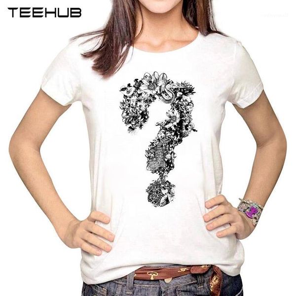 women's t-shirt 2021 women fashion question mark design casual short sleeve tee novelty 1, White
women's t-shirt 2021 women fashion question mark design casual short sleeve tee novelty 1, White