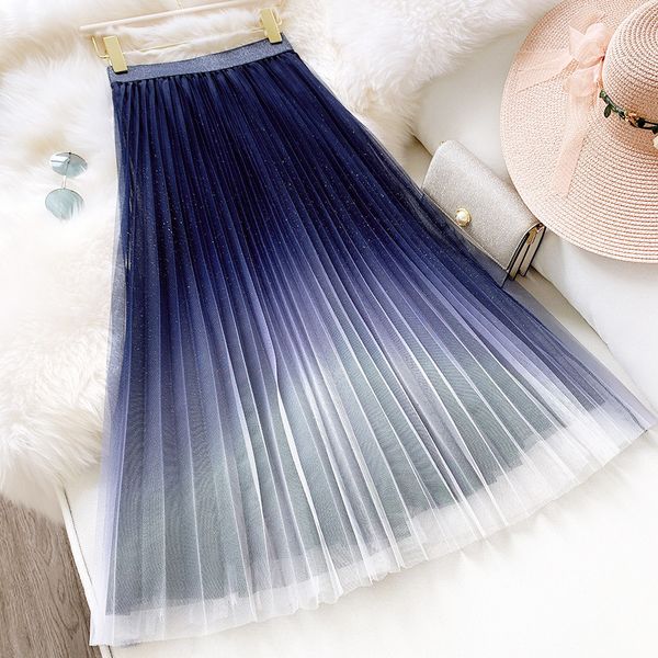 2021 new good quality women high waist pleated long bohemian two layer gradient color summer mesh skirt jupe femme saia rqo0, Black
2021 new good quality women high waist pleated long bohemian two layer gradient color summer mesh skirt jupe femme saia rqo0, Black